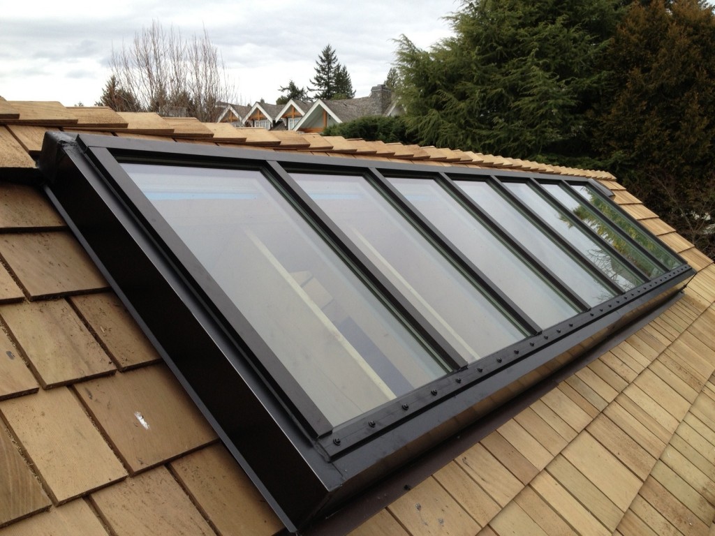 Installed custom skylights system